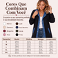 🧥 PERSONALIDADE EM CADA LOOK | Jaqueta Feminina Patchwork Estilo Jeans -50%