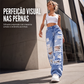 🔥 50% OFF! 👖 Calça Jeans Feminina de Cintura Alta e Perna Larga – Estilo Streetwear, Silhueta Alongada e Visual Moderno