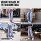 🔥 50% OFF! 👖 Calça Jeans Feminina de Cintura Alta e Perna Larga – Estilo Streetwear, Silhueta Alongada e Visual Moderno