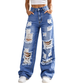 🔥 50% OFF! 👖 Calça Jeans Feminina de Cintura Alta e Perna Larga – Estilo Streetwear, Silhueta Alongada e Visual Moderno