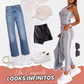 🔥 50% OFF! 👗 Conjunto Feminino Casual de 3 Peças – Jaqueta, Regata e Calça com Estilo Versátil e Conforto para o Dia Todo