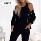 🔥 50% OFF! 👗 Conjunto Feminino Casual de 3 Peças – Jaqueta, Regata e Calça com Estilo Versátil e Conforto para o Dia Todo