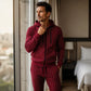 🔥 50% OFF! 🧥 Conjunto Masculino de Moletom Color Block – Jaqueta com Zíper e Calça Confortável para Um Visual Esportivo e Moderno