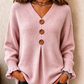 🔥 50% OFF HOJE! 🧶  Suéter de Tricô Feminino com Decote em V – Elegância Clássica, Toque Macio e Conforto Para Dias Mais Frescos ✨