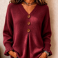 🔥 50% OFF HOJE! 🧶  Suéter de Tricô Feminino com Decote em V – Elegância Clássica, Toque Macio e Conforto Para Dias Mais Frescos ✨