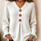 🔥 50% OFF HOJE! 🧶  Suéter de Tricô Feminino com Decote em V – Elegância Clássica, Toque Macio e Conforto Para Dias Mais Frescos ✨