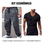 🔥 50% OFF HOJE! 👖  Conjunto Masculino Cargo Outdoor – Calça Resistente com Múltiplos Bolsos + Camiseta Casual Para Aventura e Dia a Dia 🌿
