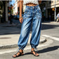 🔥 50% OFF HOJE! 👖  Calça Jeans Barril Feminina de Cintura Alta – Modelagem Moderna, Conforto Elástico e Ajuste Perfeito Para Valorizar Sua Silhueta ✨