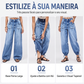 🔥 50% OFF HOJE! 👖  Calça Jeans Barril Feminina de Cintura Alta – Modelagem Moderna, Conforto Elástico e Ajuste Perfeito Para Valorizar Sua Silhueta ✨