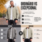 🔥 50% OFF HOJE! ✨Jaqueta Bomber Masculina de Camurça Sintética
