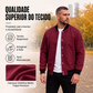 🔥 50% OFF HOJE! ✨Jaqueta Bomber Masculina de Camurça Sintética