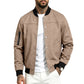🔥 50% OFF HOJE! ✨Jaqueta Bomber Masculina de Camurça Sintética
