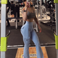 🔥 50% OFF HOJE! 🖤  Calça Legging Feminina Boca de Sino de Cintura Alta – Modelagem Que Valoriza as Curvas, Conforto Flexível e Estilo Fitness Sofisticado ✨