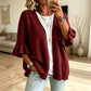 🔥 50% OFF HOJE! 🌸 Cardigan de tricô feminino com mangas de babado