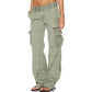 🔥 50% OFF! 🧶👖 Calças cargo vintage de perna larga para mulheres