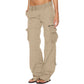 🔥 50% OFF! 🧶👖 Calças cargo vintage de perna larga para mulheres
