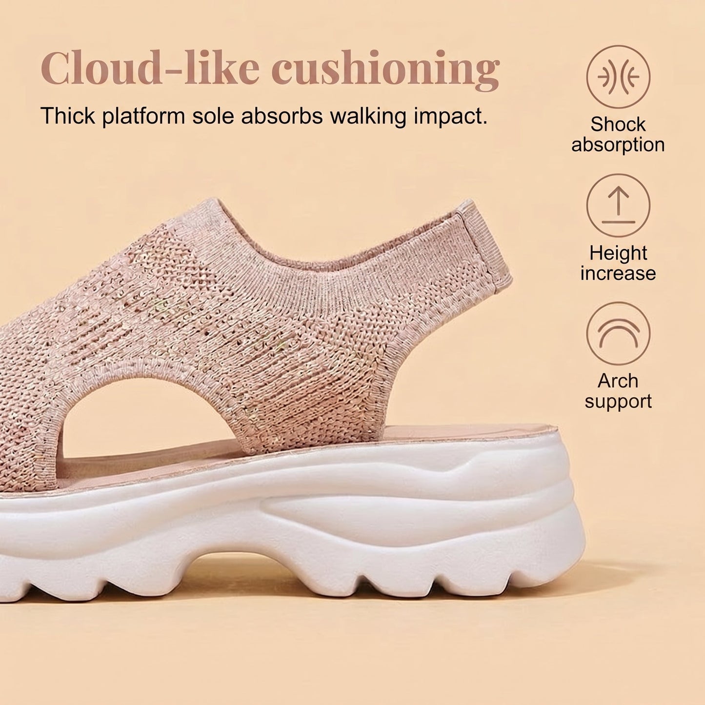 👡✨ Sandálias femininas de malha ultraleves com plataforma confortável para o dia todo