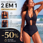 ✨👙 Biquíni feminino cintura alta com controle de barriga e design elegante em V